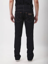 กางเกงยีนส์ผู้ชาย SPENCER FIT เอวต่ำ ทรงเข้ารูป สียีนส์เข้ม