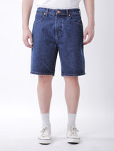 FRONTIER SHORTS FIT MID RISE COMFORT MEN'S DENIM SHORTS MID INDIGO