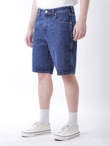 FRONTIER SHORTS FIT MID RISE COMFORT MEN'S DENIM SHORTS MID INDIGO