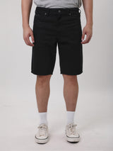 TEXAS SHORTS FIT MID RISE MEN'S DENIM SHORT BLACK