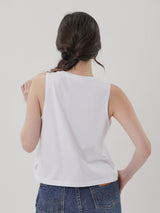 เสื้อยืดแขนกุดผู้หญิง คอลเลคชั่น EVERYDAY WITH WRANGLER COMFORT FIT สีขาว