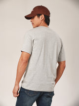 เสื้อยืดแขนสั้นผู้ชาย คอลเลคชั่น BIKER LOOK ทรงตรง สีเทา