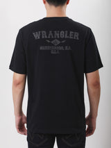 เสื้อยืดแขนสั้นผู้ชาย ทรงตรง สีดำ