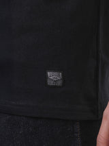 เสื้อยืดแขนสั้นผู้ชาย ทรงตรง สีดำ