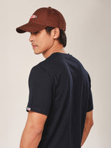 เสื้อยืดแขนสั้นผู้ชาย คอลเลคชั่น BIKER LOOK ทรงตรง สีกรมท่า