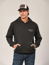 เสื้อฮู้ดดี้ผู้ชาย คอลเลคชั่น BIKER LOOK ทรงตรง สีเทา