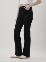 กางเกงยีนส์ผู้หญิง คอลเลคชั่น EVERYDAY WITH WRANGLER BOOTCUT FIT เอวสูง ทรงขาม้า สีดำ