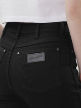 กางเกงยีนส์ผู้หญิง คอลเลคชั่น EVERYDAY WITH WRANGLER BOOTCUT FIT เอวสูง ทรงขาม้า สีดำ