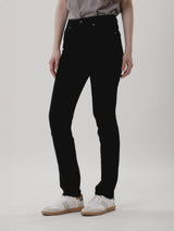 กางเกงยีนส์ผู้หญิง คอลเลคชั่น EVERYDAY WITH WRANGLER SLIM FIT เอวกลาง ทรงเข้ารูป สีดำ