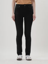 กางเกงยีนส์ผู้หญิง คอลเลคชั่น EVERYDAY WITH WRANGLER LARA FIT เอวกลาง ทรงเข้ารูป สีดำ