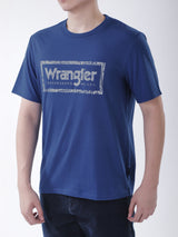 เสื้อยืดแขนสั้นผู้ชาย ทรงตรง สีน้ำเงิน