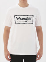 เสื้อยืดแขนสั้นผู้ชาย ทรงตรง สีขาว