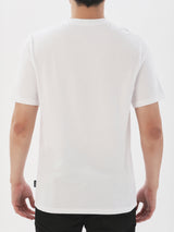 เสื้อยืดแขนสั้นผู้ชาย ทรงตรง สีขาว