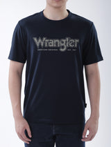 เสื้อยืดแขนสั้นผู้ชาย ทรงตรง สีกรมท่า