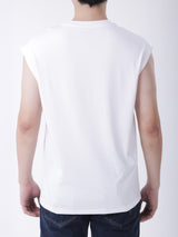 REGULAR FIT MEN'S SLEEVELESS T-SHIRT WHITE