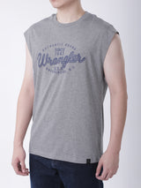 เสื่อยืดแขนกุดผู้ชาย ทรงตรง สีเทา