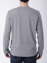 เสื้อยืดแขนยาวผู้ชาย ทรงตรง สีเทา