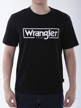 เสื้อยืดแขนสั้นผู้ชาย ทรงตรง สีดำ