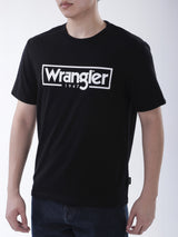 เสื้อยืดแขนสั้นผู้ชาย ทรงตรง สีดำ