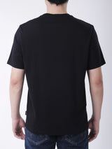 เสื้อยืดแขนสั้นผู้ชาย ทรงตรง สีดำ