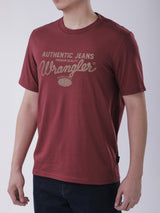 เสื้อยืดแขนสั้นผู้ชาย ทรงตรง สีแดง