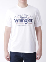 เสื้อยืดแขนสั้นผู้ชาย ทรงตรง สีขาว