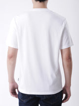 เสื้อยืดแขนสั้นผู้ชาย ทรงตรง สีขาว