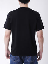 เสื้อยืดแขนสั้นผู้ชาย ทรงตรง สีดำ