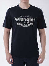 เสื้อยืดแขนสั้นผู้ชาย ทรงตรง สีดำ