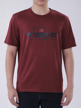 เสื้อยืดแขนสั้นผู้ชาย ทรงตรง สีแดง