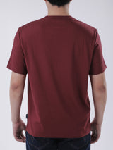 เสื้อยืดแขนสั้นผู้ชาย ทรงตรง สีแดง