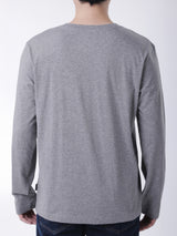 เสื้อยืดแขนยาวผู้ชาย ทรงตรง สีเทา