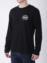 เสื้อยืดแขนยาวผู้ชาย ทรงตรง สีดำ