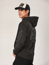 เสื้อฮู้ดดี้ผู้ชาย คอลเลคชั่น BIKER LOOK ทรงตรง สีเทา