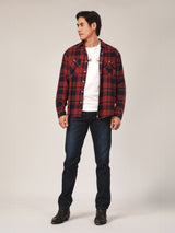 REGULAR FIT BIKER LOOK COLLECTION MEN'S LONG SLEEVE SHIRT RED