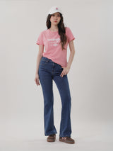 กางเกงยีนส์ผู้หญิง คอลเลคชั่น EVERYDAY WITH WRANGLER BOOTCUT FIT เอวสูง ทรงขาม้า สียีนส์กลาง