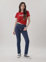 กางเกงยีนส์ผู้หญิง คอลเลคชั่น EVERYDAY WITH WRANGLER SLIM FIT เอวกลาง ทรงเข้ารูป สียีนส์กลาง