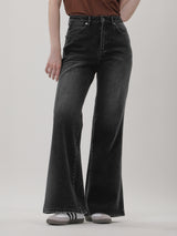 FLARE FIT EVERYDAY WITH WRANGLER COLLECTION HIGH RISE REGULAR-BOOTCUT WOMEN'S JEANS BLACK