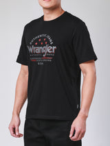 เสื้อยืดแขนสั้นผู้ชาย ทรงตรง สีดำ