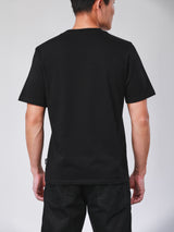 เสื้อยืดแขนสั้นผู้ชาย ทรงตรง สีดำ