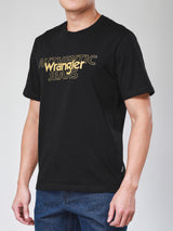 เสื้อยืดแขนสั้นผู้ชาย ทรงตรง สีดำ