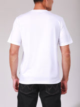 เสื้อยืดแขนสั้นผู้ชาย ทรงตรง สีขาว