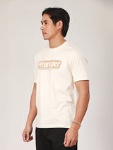 REGULAR FIT MEN'S SHORT SLEEVE T-SHIRT BEIGE