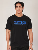 เสื้อยืดแขนสั้นผู้ชาย ทรงตรง สีดำ