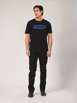 เสื้อยืดแขนสั้นผู้ชาย ทรงตรง สีดำ