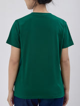 เสื้อยืดแขนสั้นผู้หญิง ทรงตรง สีเขียว