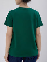 เสื้อยืดแขนสั้นผู้หญิง ทรงตรง สีเขียว