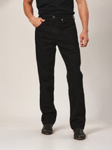 MWZ FIT BIKER LOOK COLLECTION MID RISEREGULAR MEN'S JEANS BLACK