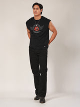 MWZ FIT BIKER LOOK COLLECTION MID RISEREGULAR MEN'S JEANS BLACK