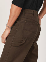 กางเกงขายาวผู้ชาย คอลเลคชั่น BIKER LOOK DOUBLE KNEE WORKWEAR เอวกลาง ทรงตรง สีน้ำตาล